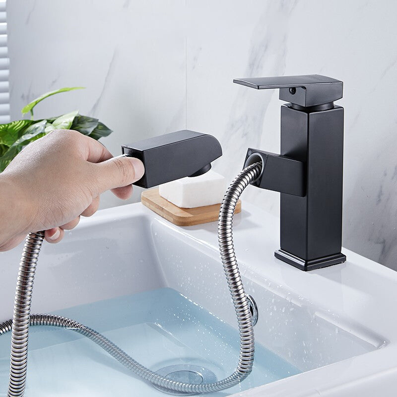 Kitchen Faucet Single Hole Pull Out Spout Kitchen Sink Mixer Tap Stream Sprayer Head eprolo