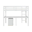 Twin Loft Bed White | Desk & 2 Drawer Storage Cabinet Bed eprolo