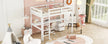 Twin Loft Bed White | Desk & 2 Drawer Storage Cabinet Bed eprolo